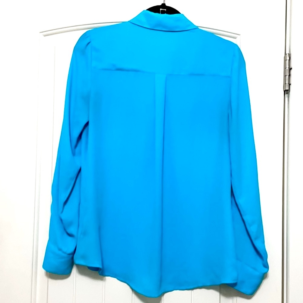 Express Portofino Light Blue Button-Up Shirt Roll Tab Sleeve S - Picture 4 of 4
